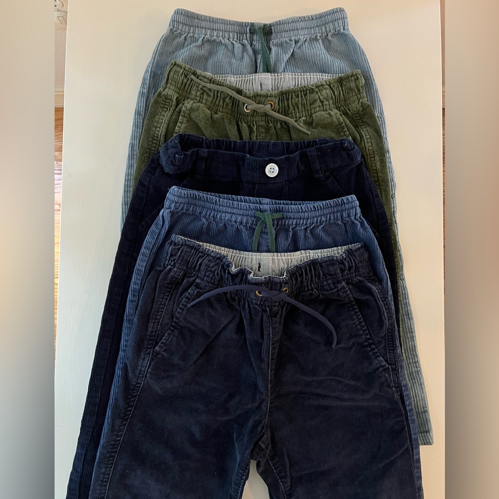 Oso & Me, Jcrew Kids Corduroy Pants Set Bundle - Blue, Green, Navy Size 5